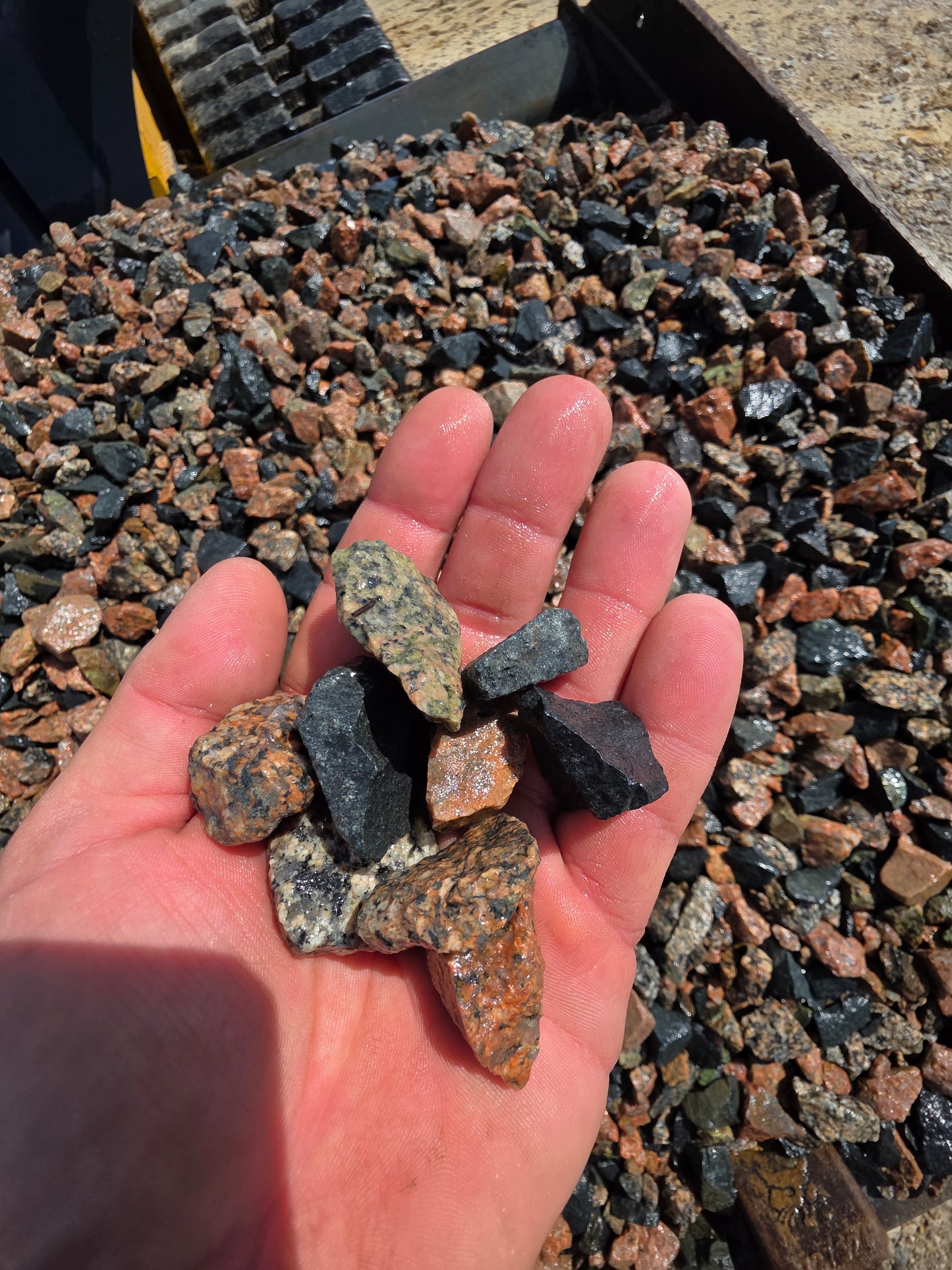 Pink & Black Crushed Granite