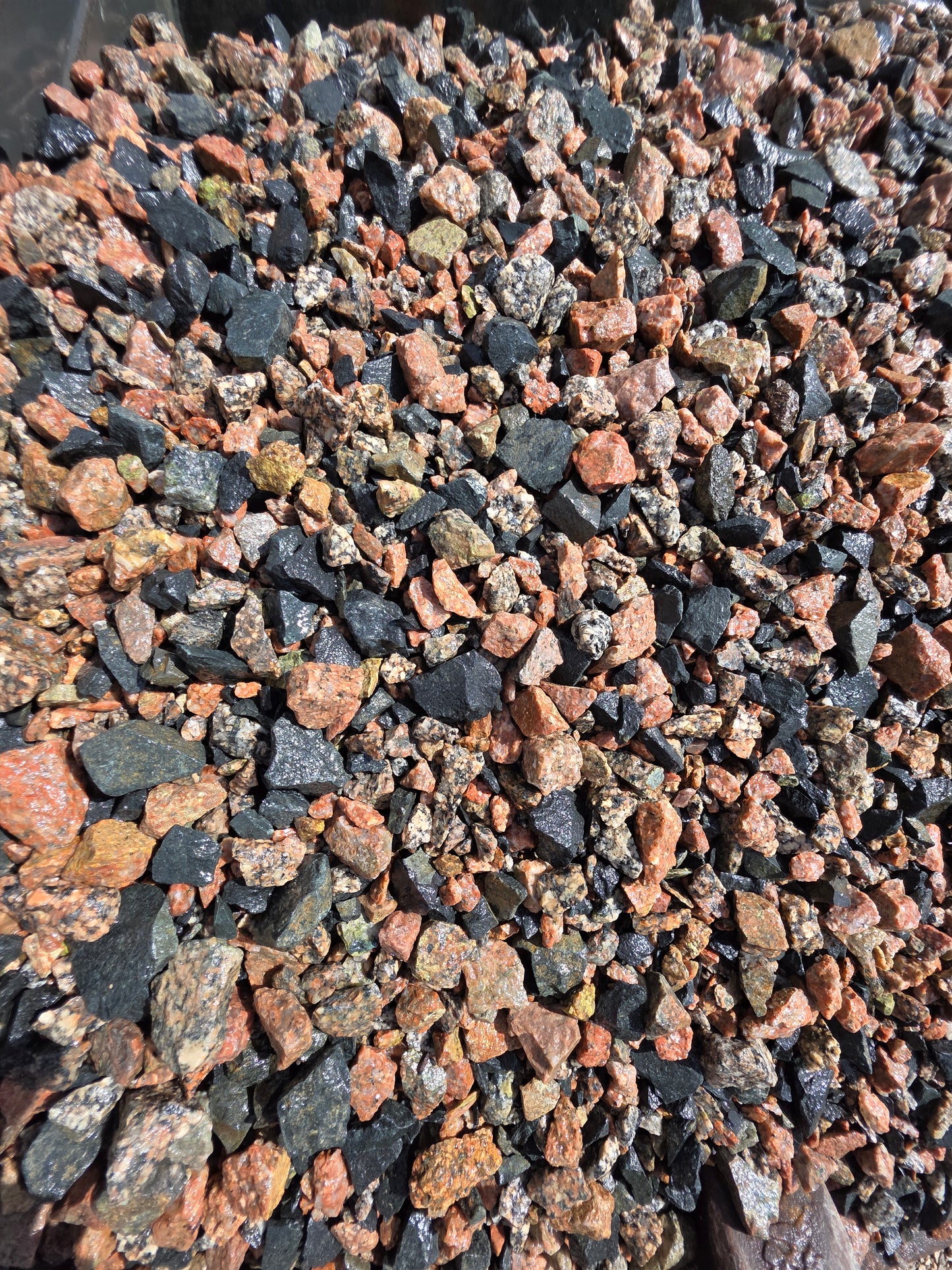 Pink & Black Crushed Granite